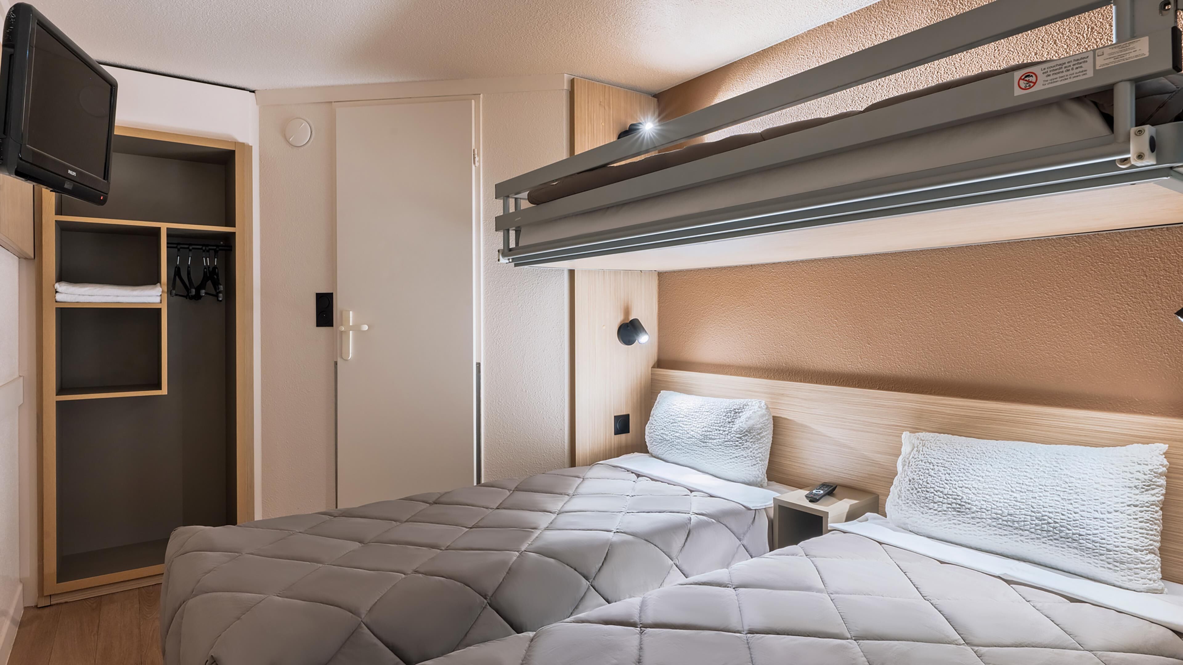 Desk, blackout drapes, free cribs/infant beds, free WiFi