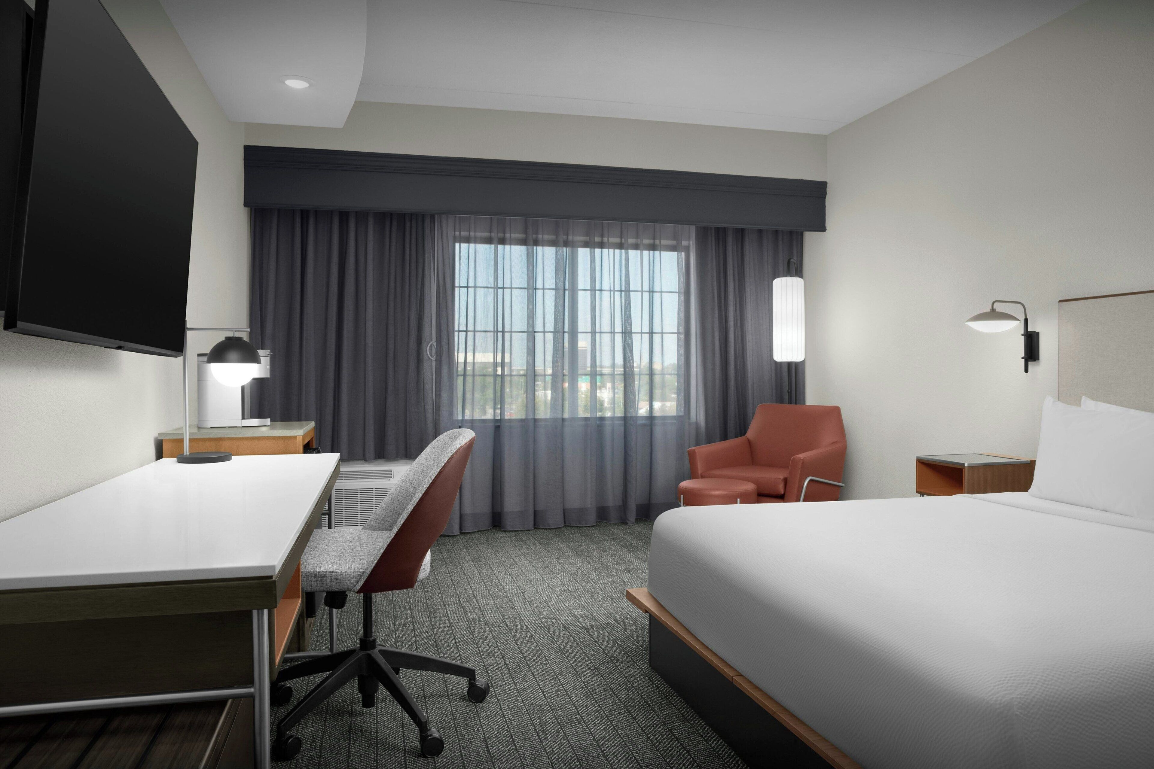 room, 1 king bed with sofa bed, non smoking | hypo-allergenic bedding, down duvets, desk, blackout curtains