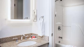Room, 2 Queen Beds, Non Smoking | Bathroom | Hair dryer, towels