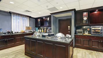 Free daily buffet breakfast