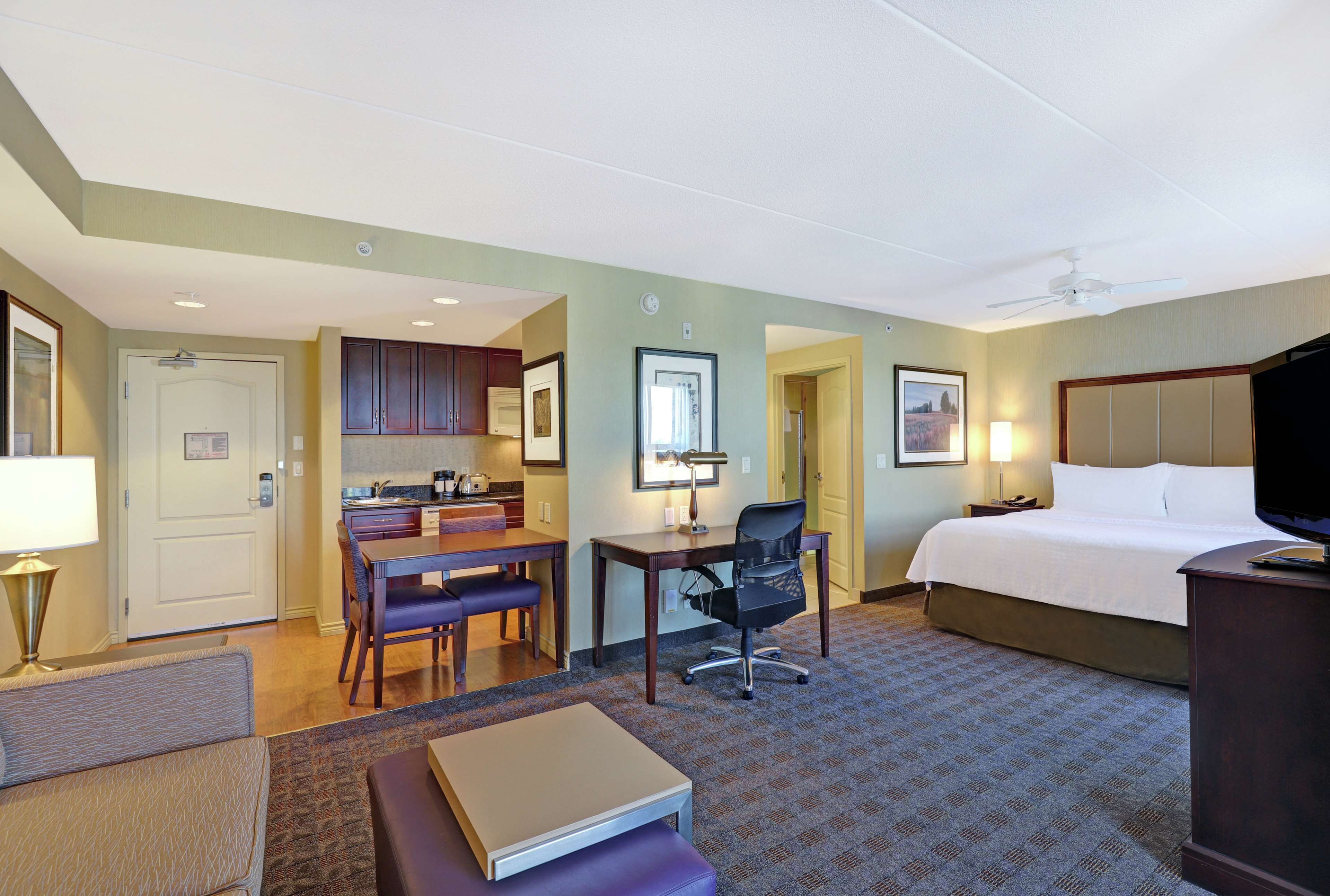 hypo-allergenic bedding, pillow-top beds, in-room safe, desk