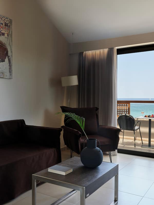 Loft panoramico | Area soggiorno | TV 32 pollici con canali satellitari