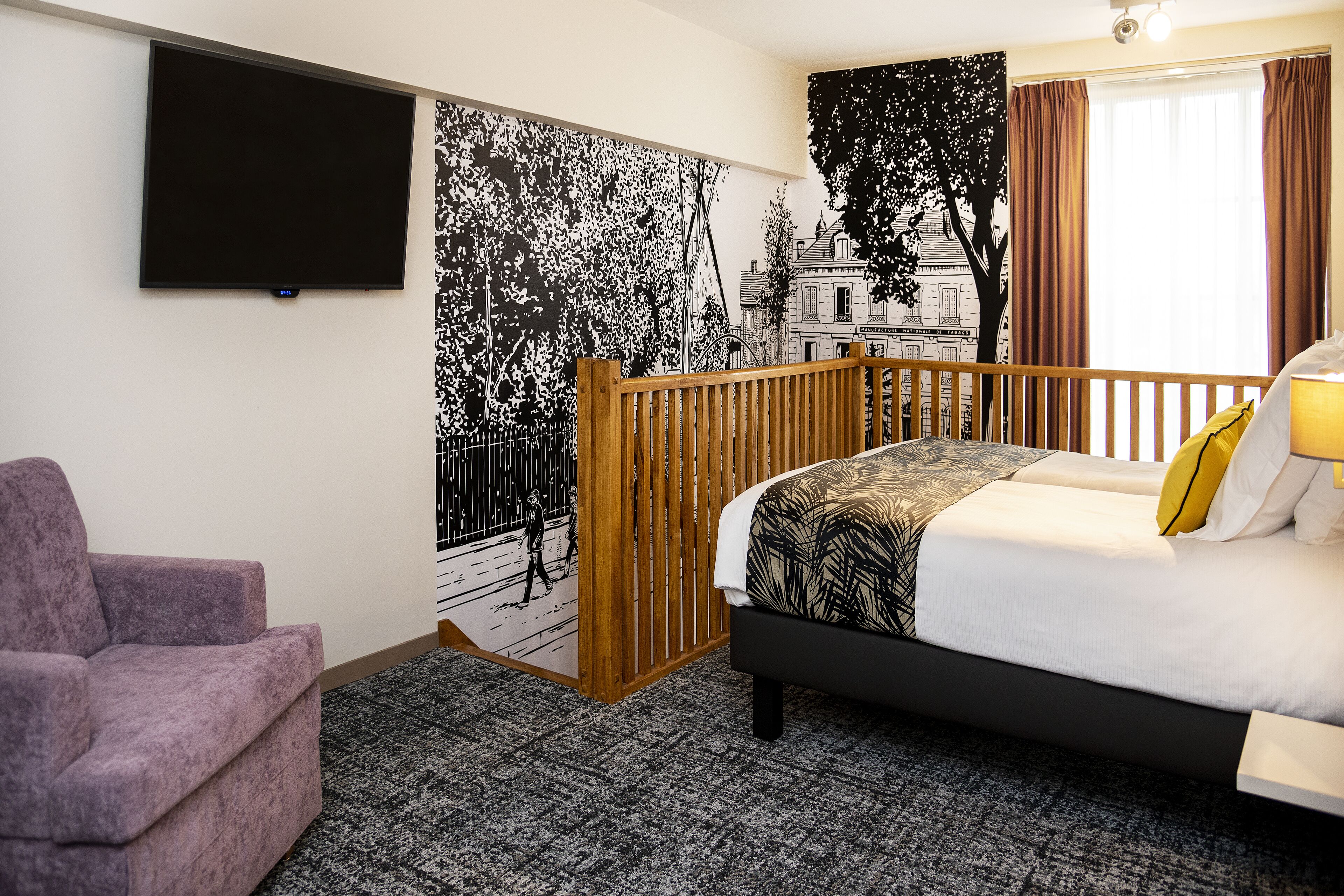pillow-top beds, in-room safe, individually decorated