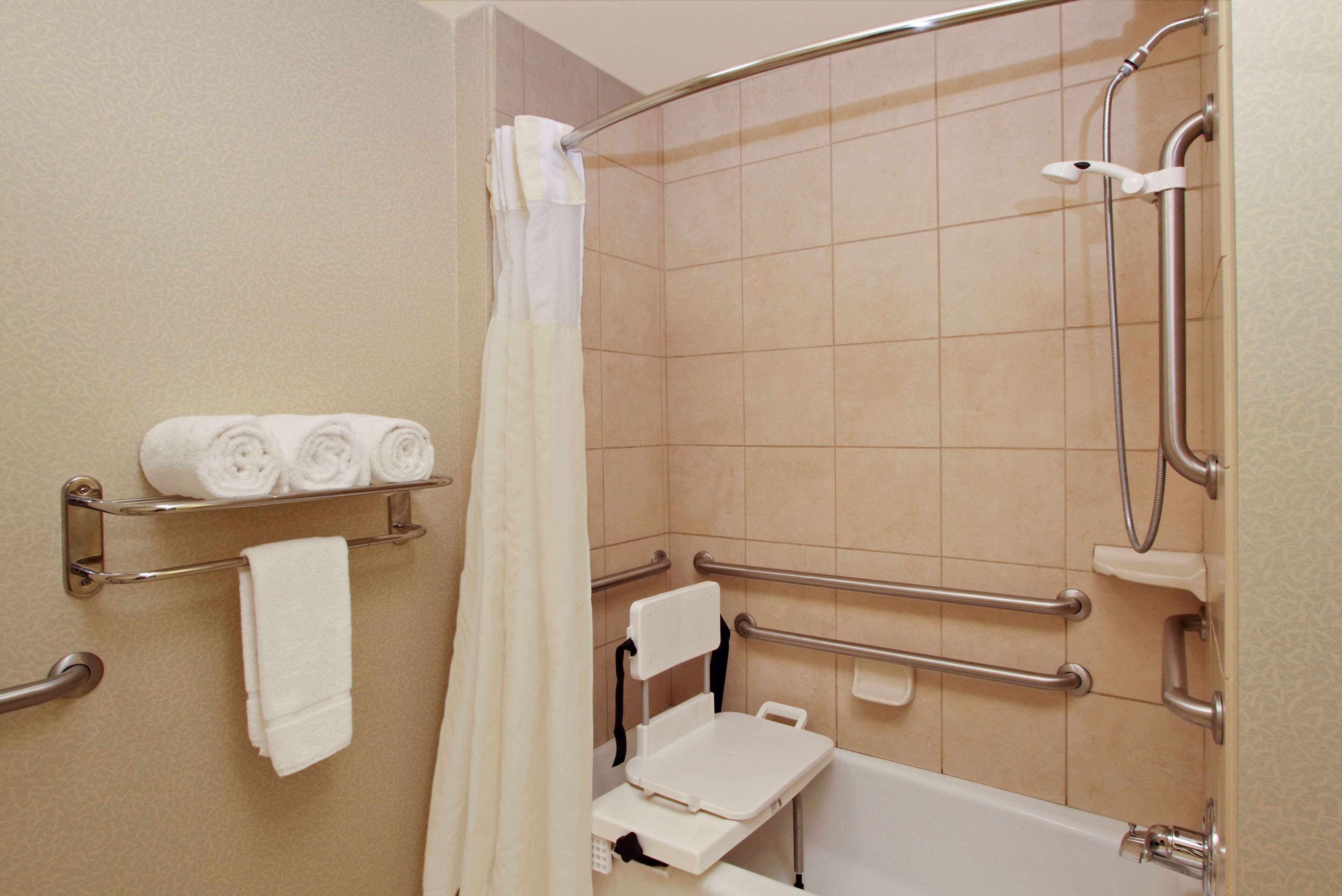 free toiletries, hair dryer, towels, soap