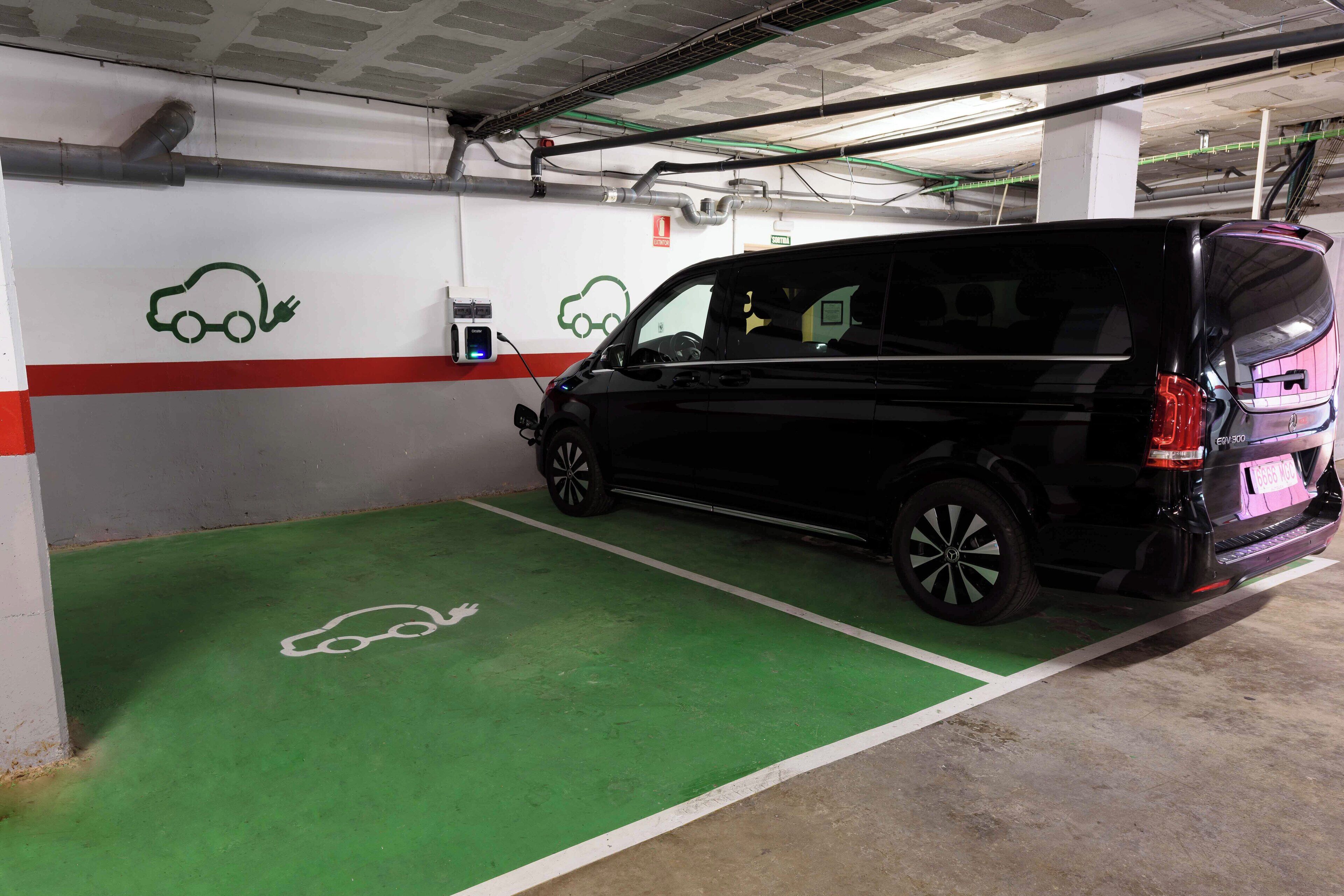 limited parking, electric car charging point