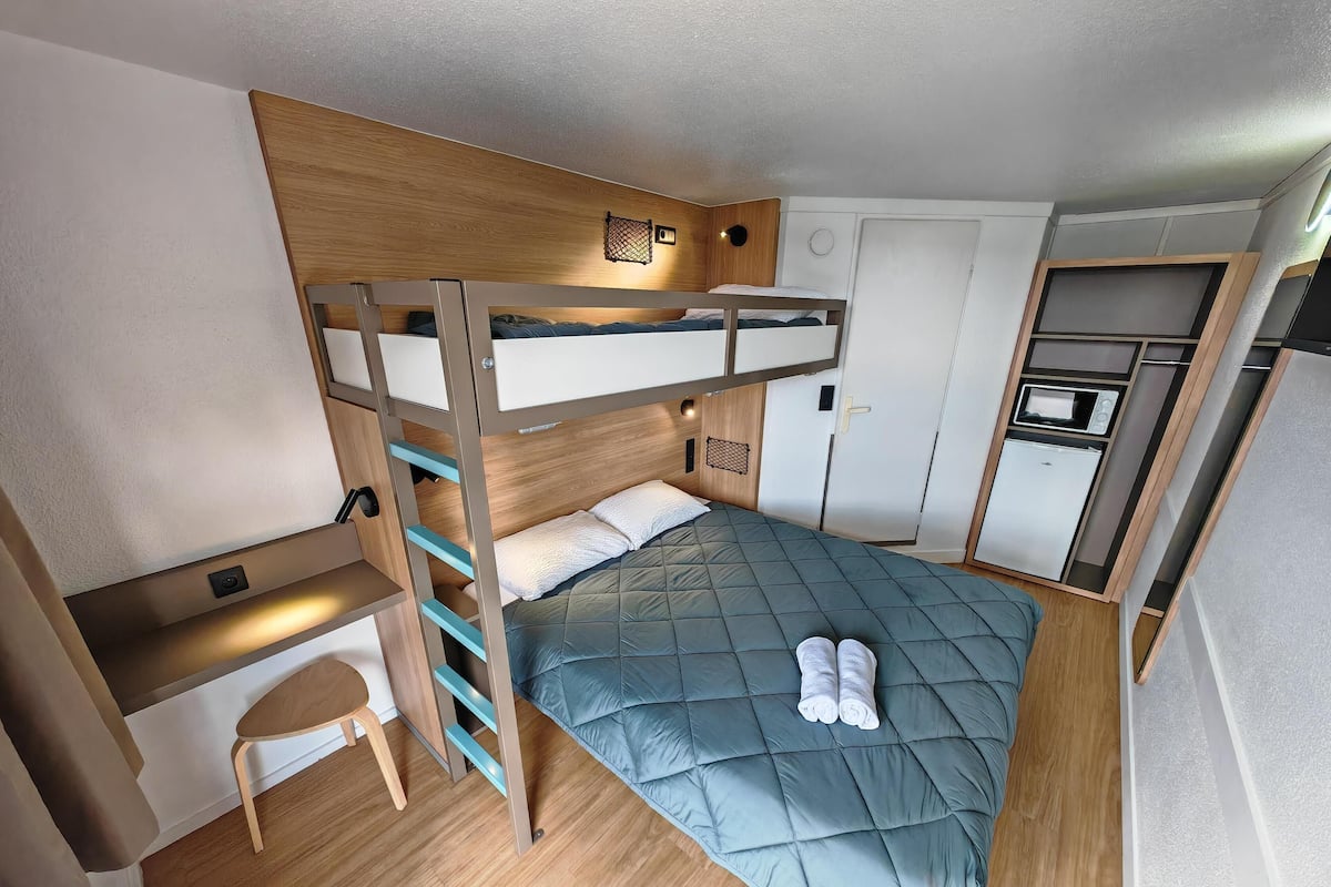 Standard Room, Multiple Beds (1 Double and 1 Single bed) | Desk, laptop workspace, blackout curtains, iron/ironing board