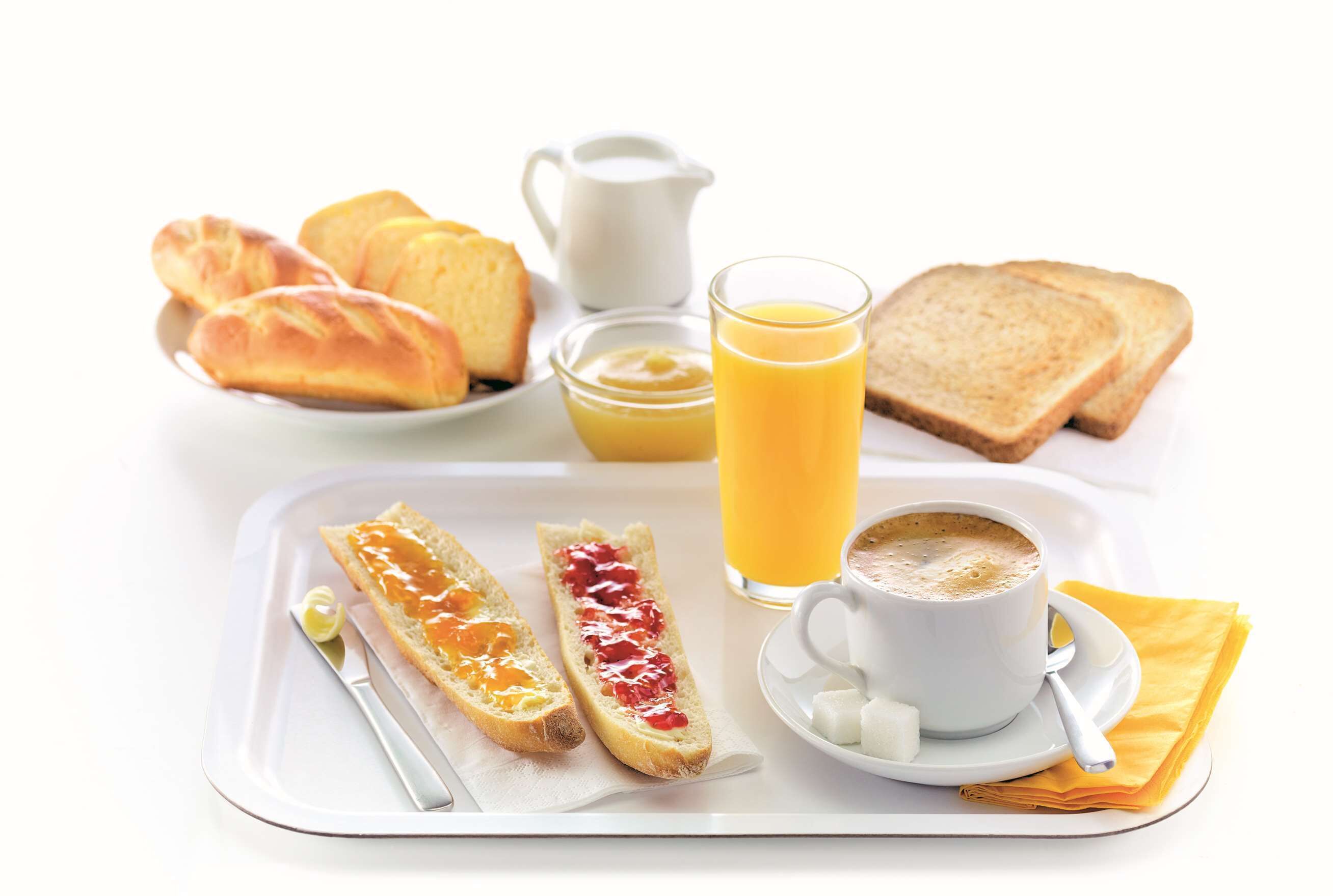Café da manhã com buffet todos os dias mediante uma taxa