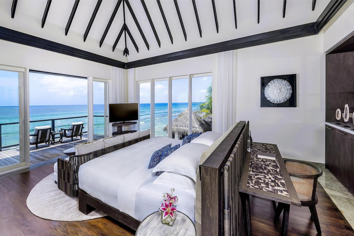 two bedroom beach pool residence | frette italian sheets, premium bedding, minibar, in-room safe