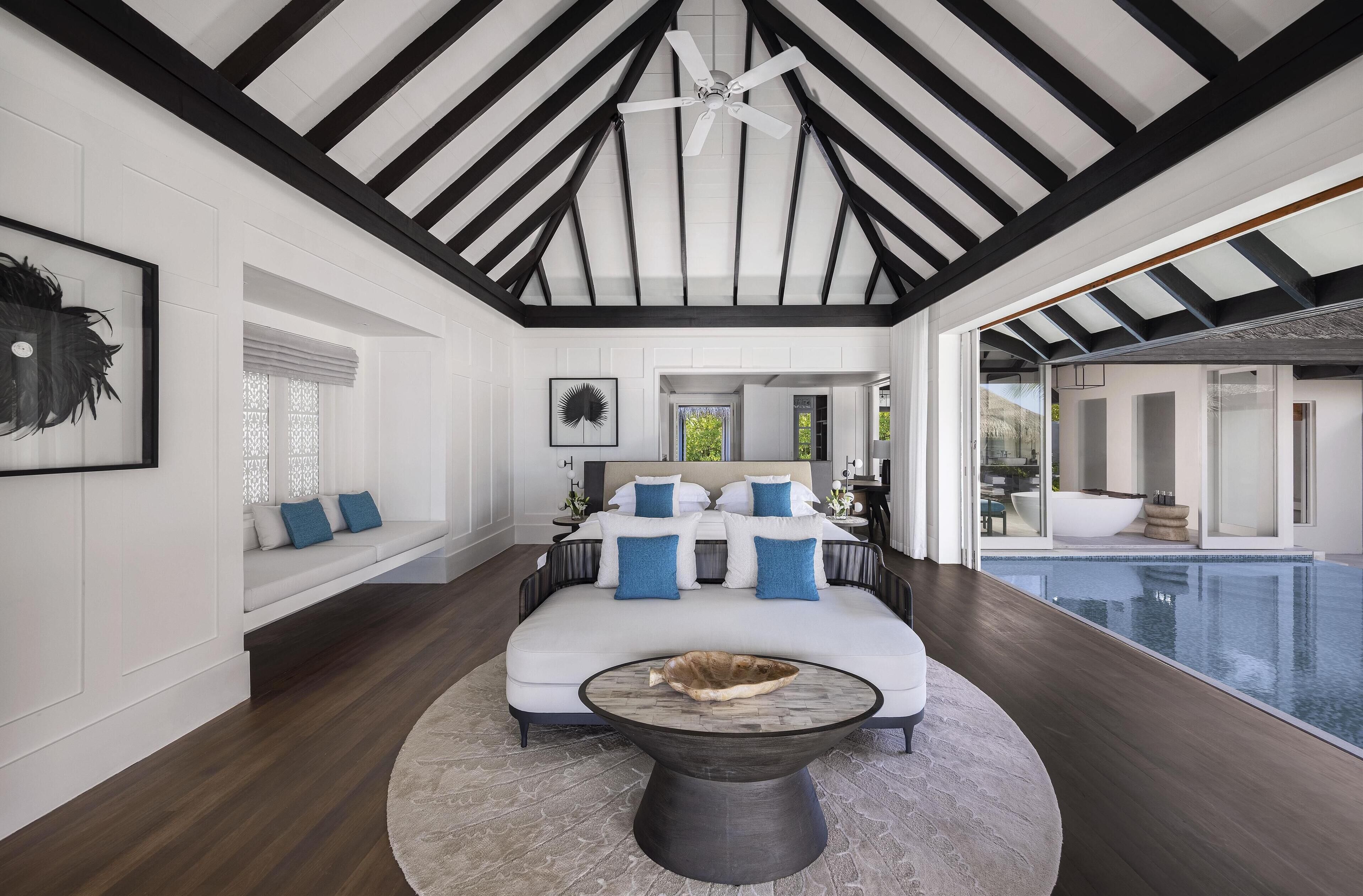 ocean house with pool and private beach cabana | frette italian sheets, premium bedding, minibar, in-room safe