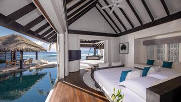 Italiaanse Frette-lakens, luxe beddengoed, een minibar