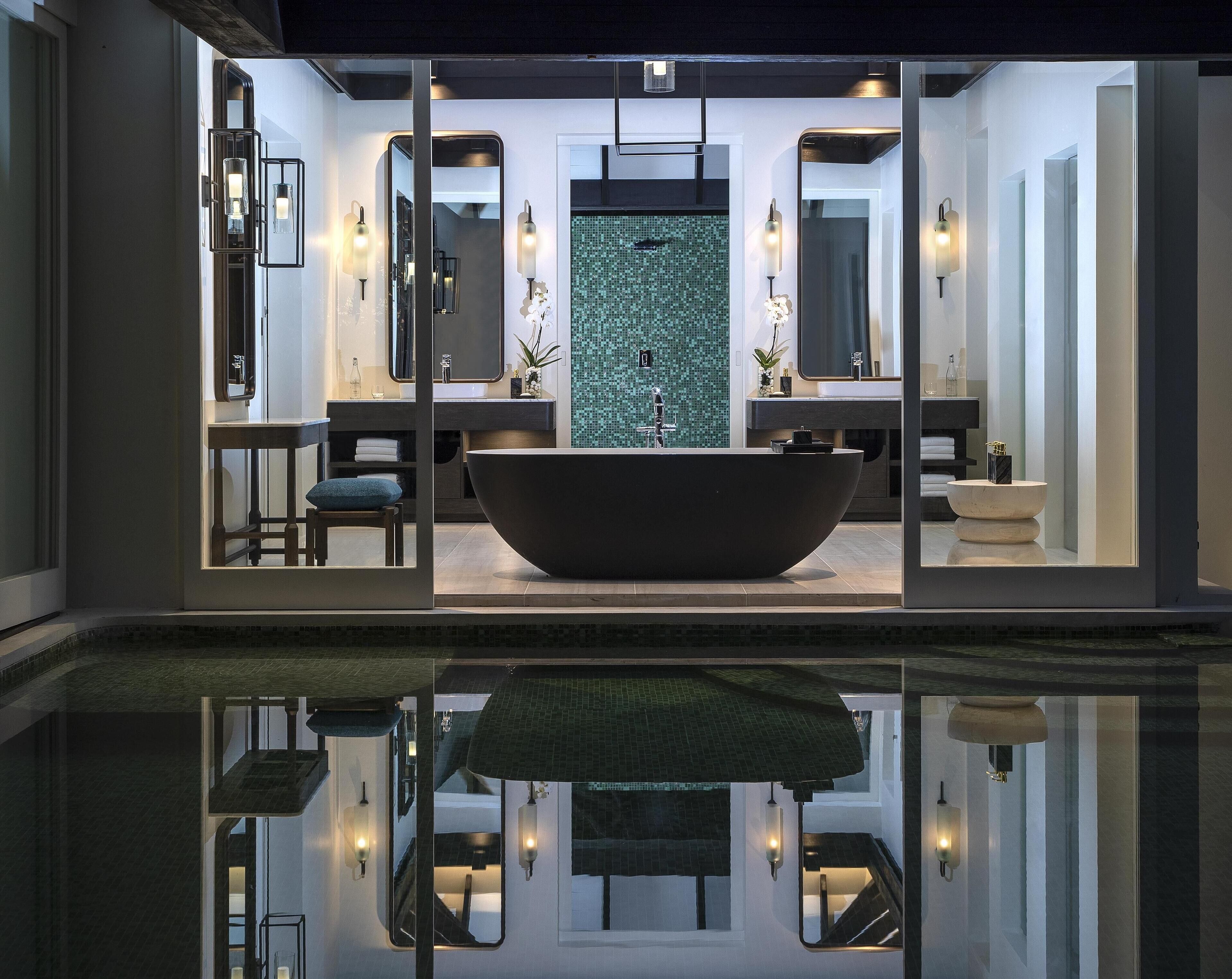 beach house with pool | frette italian sheets, premium bedding, minibar, in-room safe