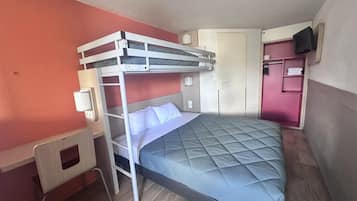 Premium bedding, desk, free WiFi, bed sheets