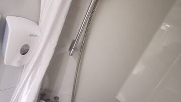Standard Room, Multiple Beds (1 Double and 1 Single bed) | Bathroom | Shower, eco-friendly toiletries, towels