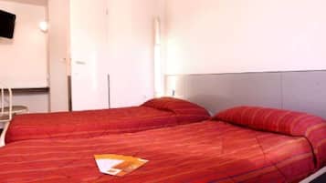 Desk, blackout drapes, soundproofing, iron/ironing board