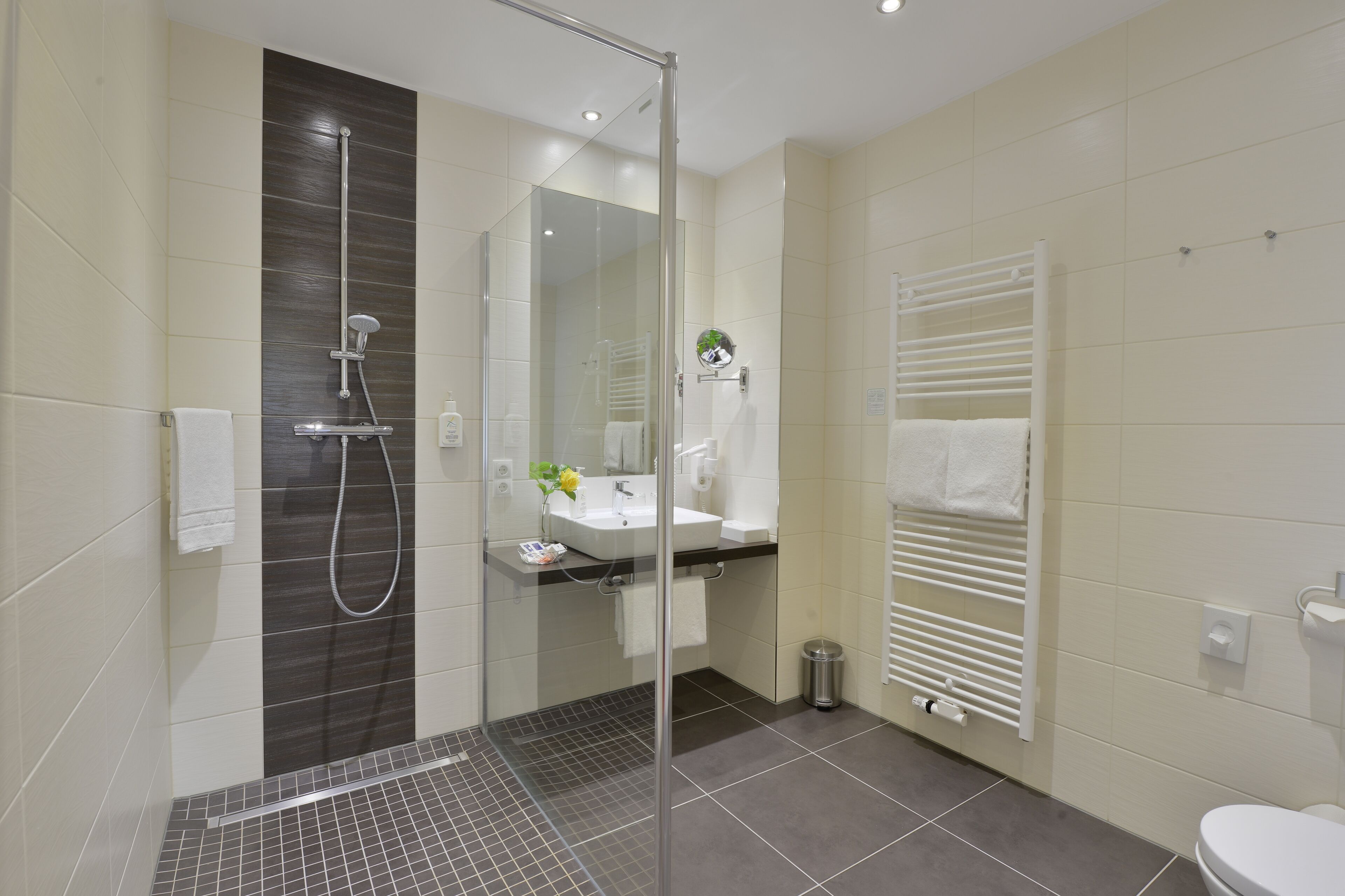 deluxe double room, sauna, river view | bathroom | shower, free toiletries, hair dryer, towels