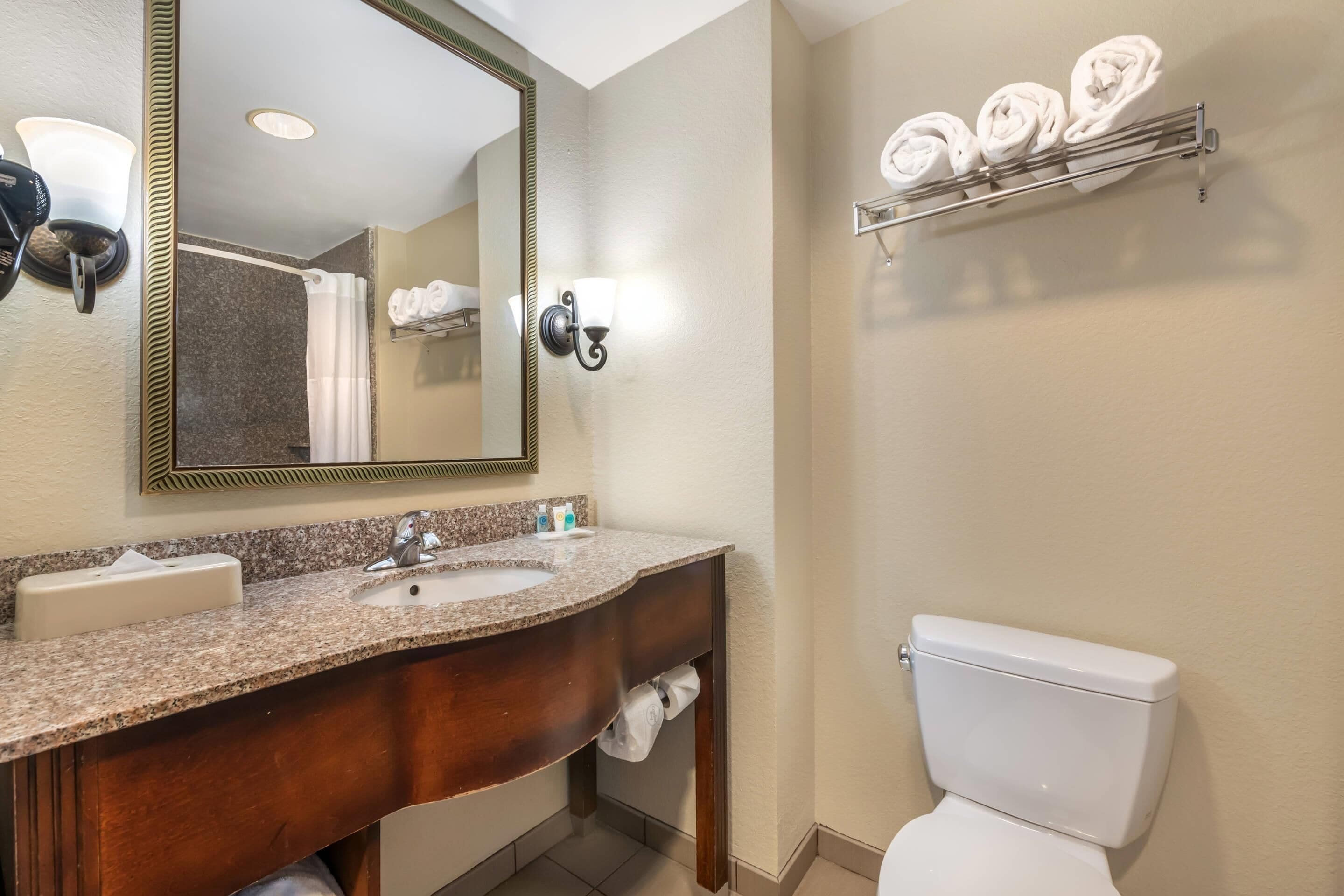 suite, 1 bedroom, accessible, non smoking (2 queen, 2 person sofa bed) | in-room safe, desk, laptop workspace, blackout curtains