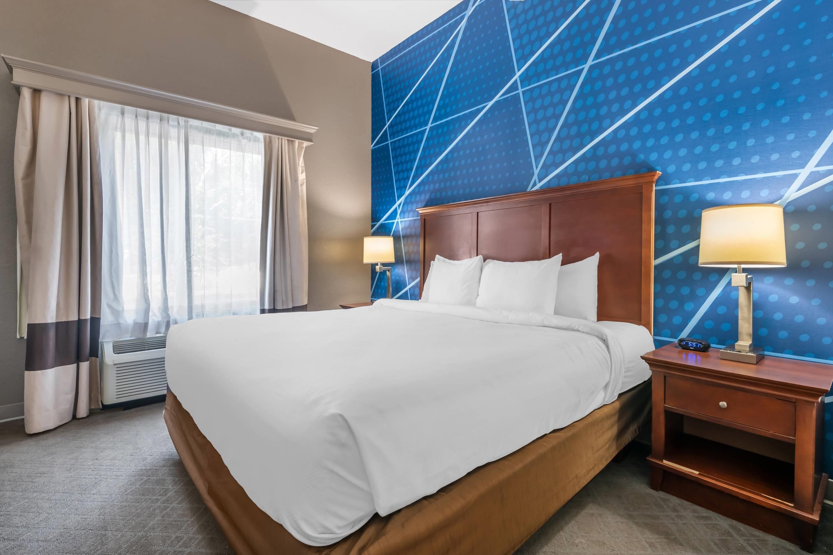 suite, 1 king bed with sofa bed, non smoking | in-room safe, desk, laptop workspace, blackout curtains