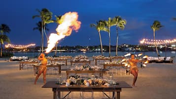 Private beach, white sand, beach cabanas, sun-loungers