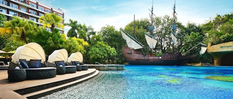 Utsikt mot strand/hav