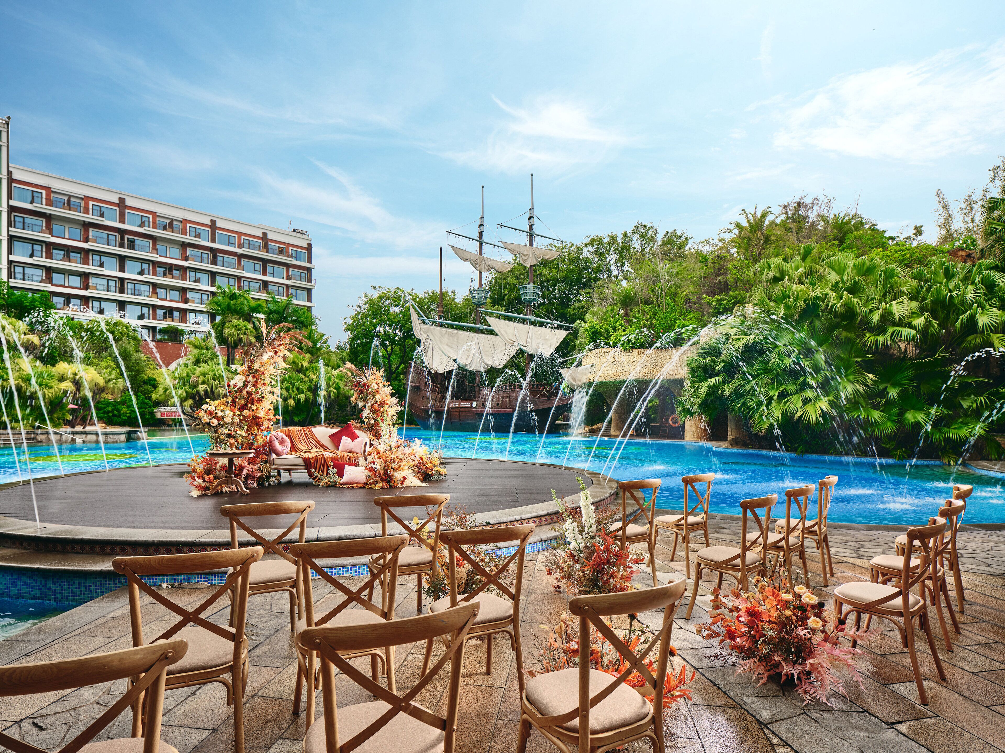 outdoor wedding area