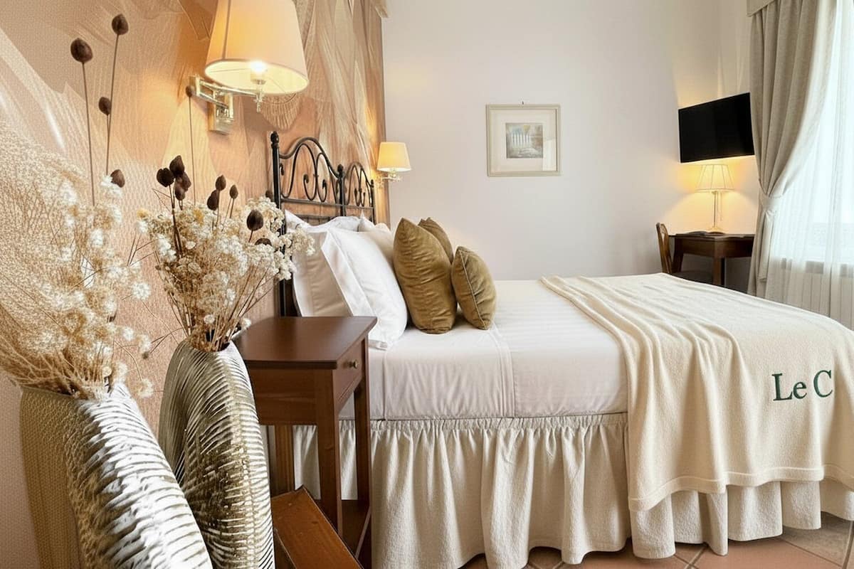 Doppelzimmer, zum Garten hin | 2 Schlafzimmer, hochwertige Bettwaren, Zimmersafe, Schreibtisch