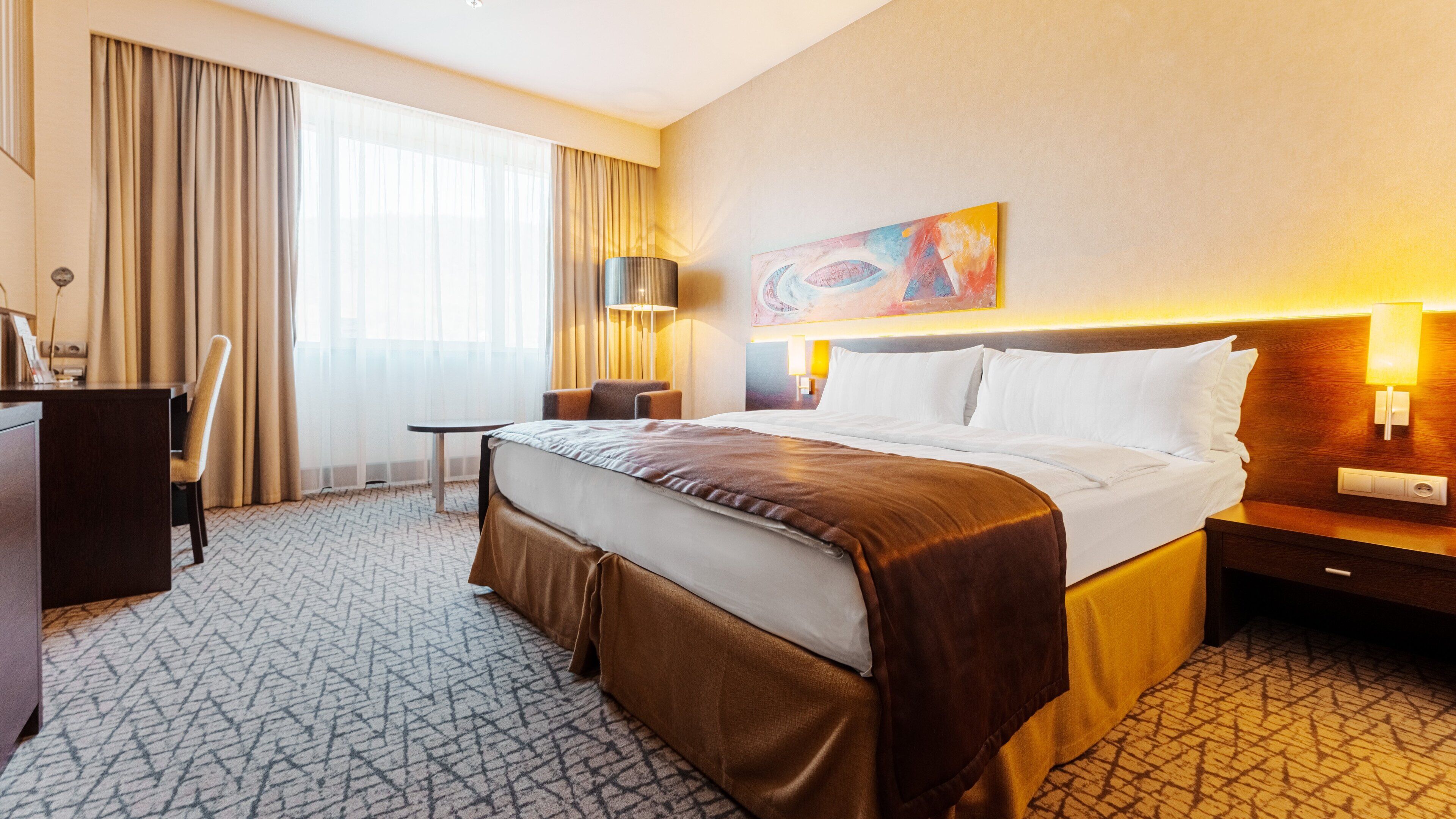 Minibar, in-room safe, desk, blackout curtains