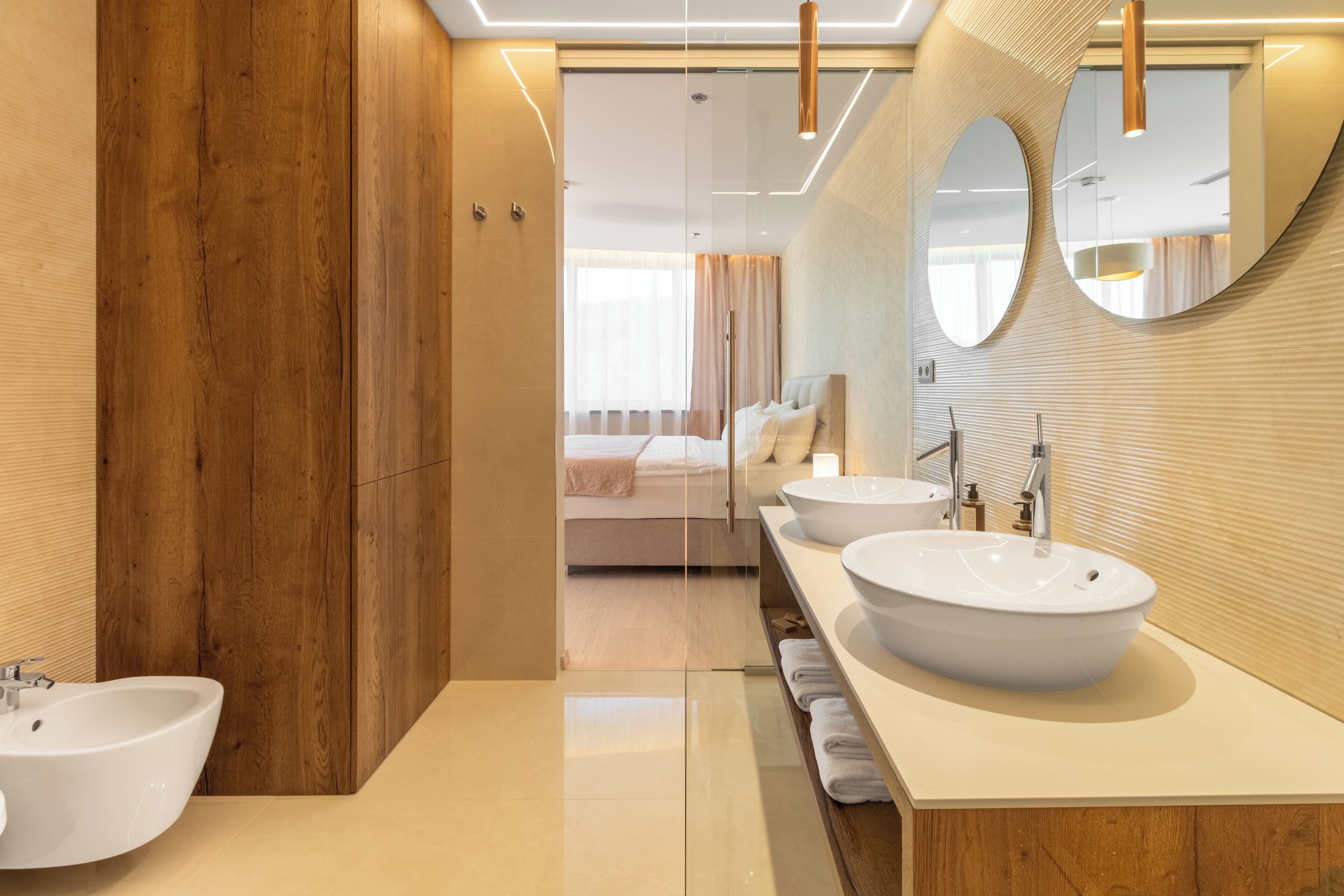 Suite, 1 King Bed with Sofa bed, City View | Bathroom | Combined shower/bathtub, free toiletries, hair dryer, bathrobes
