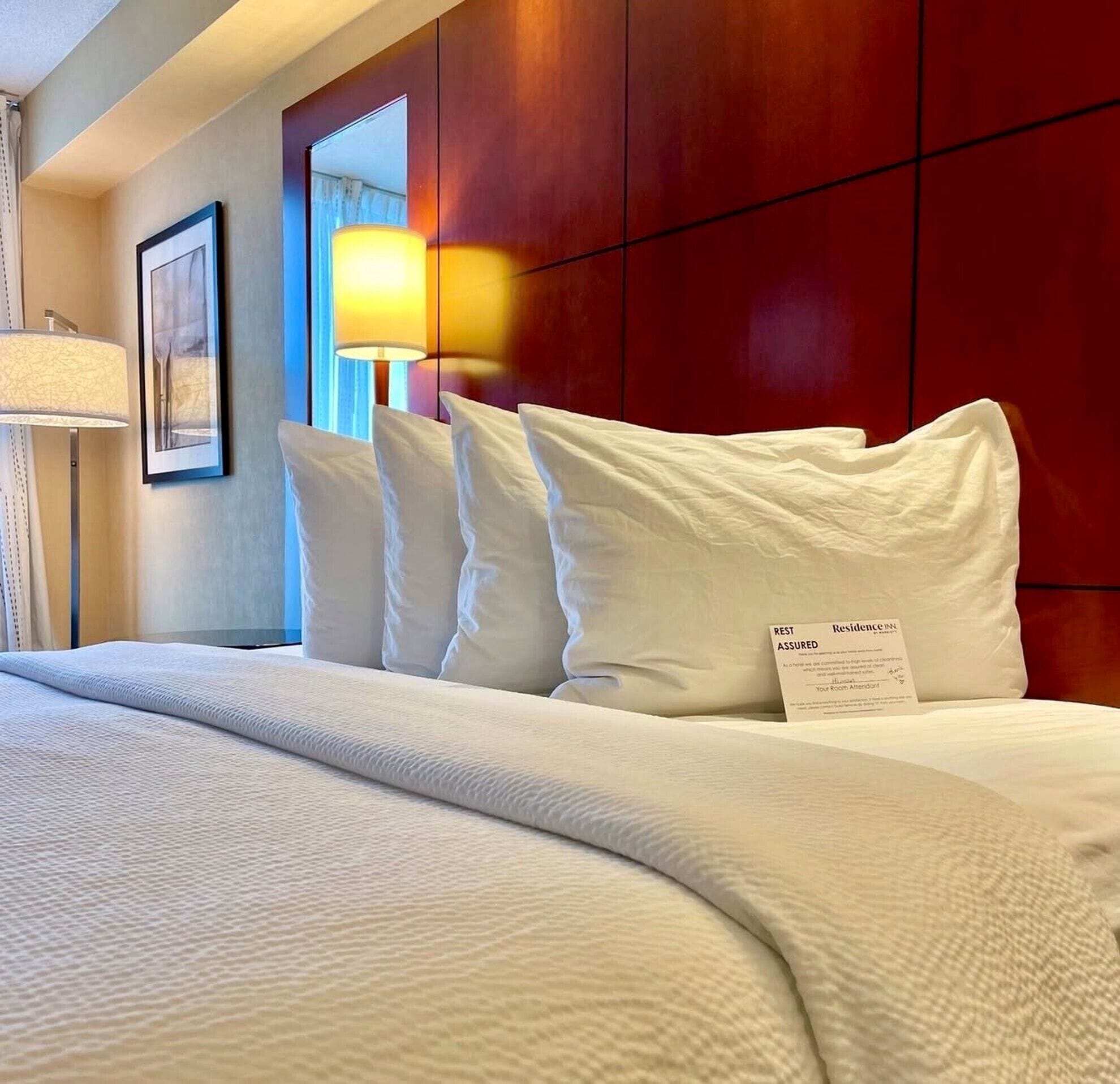 Premium bedding, pillow-top beds, in-room safe, desk