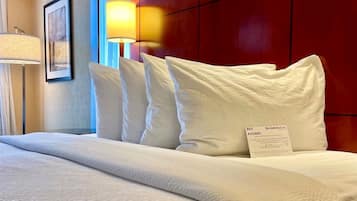 Premium bedding, pillow-top beds, in-room safe, desk