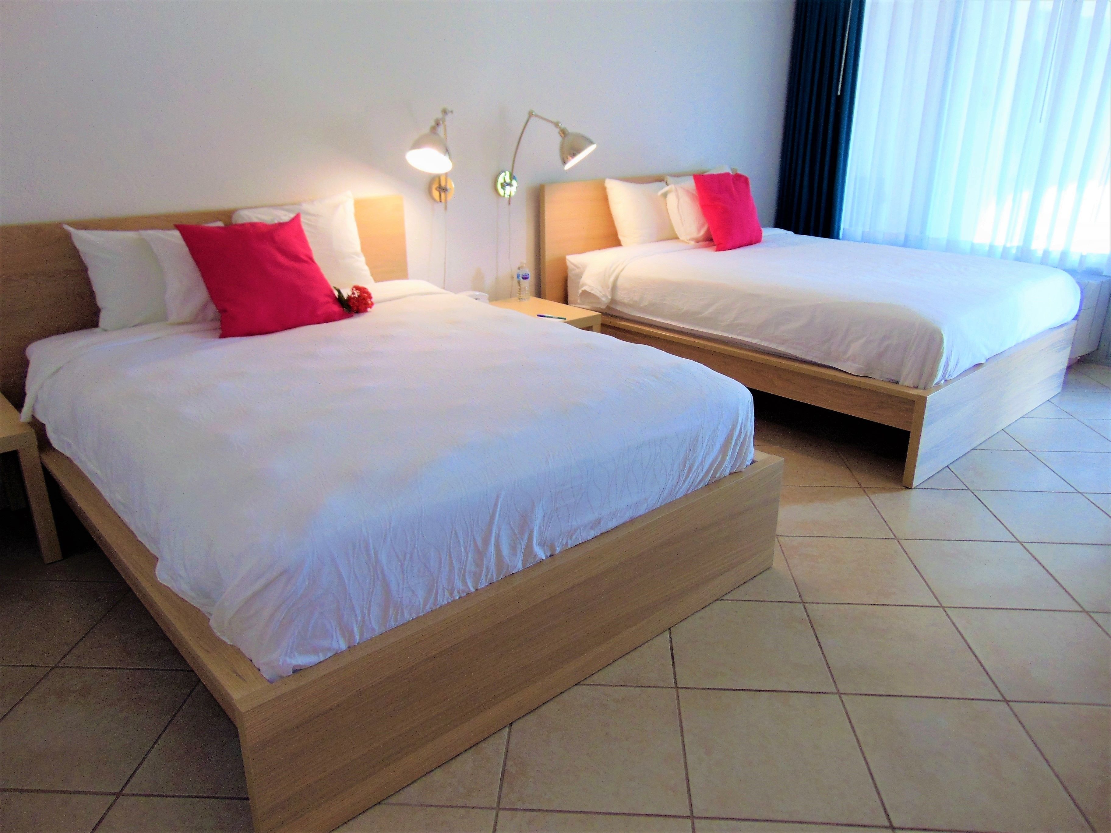 Standard Room, 2 Double Beds | Premium bedding, desk, blackout curtains, iron/ironing board