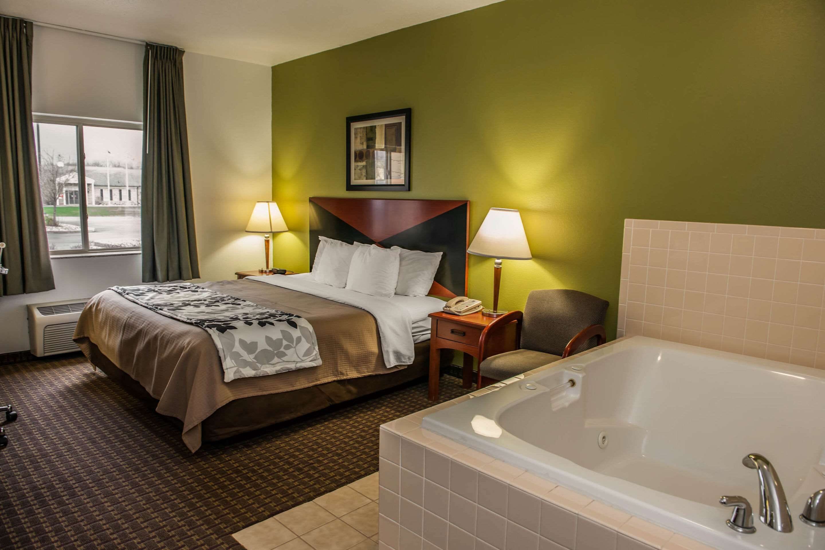 Pillowtop beds, desk, blackout drapes, iron/ironing board