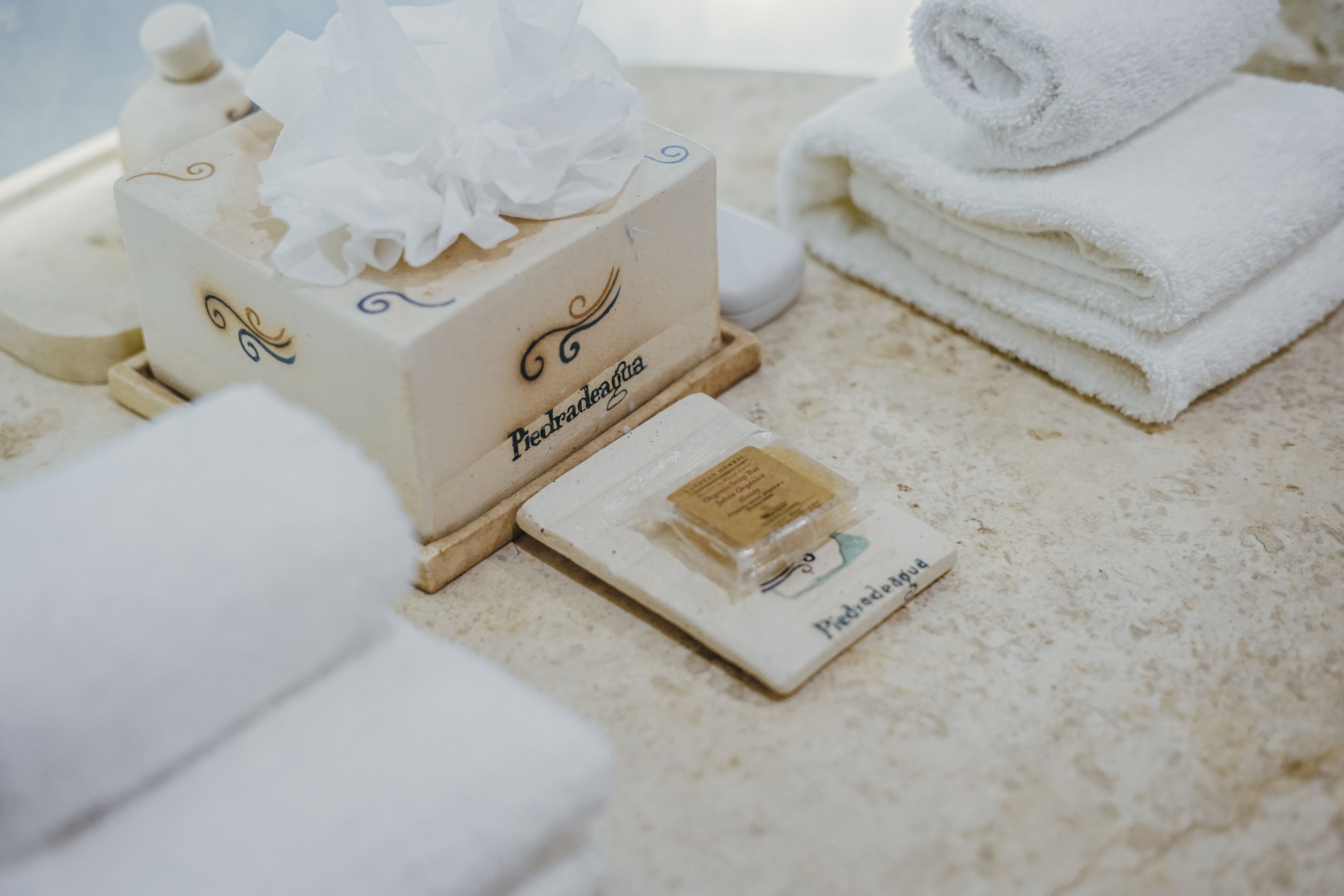 free toiletries, hair dryer, bathrobes, towels