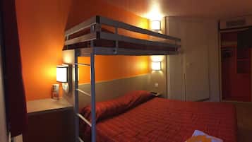 Desk, free WiFi, bed sheets