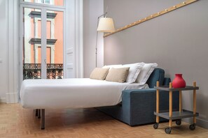 Apartment, 1 Bedroom (Terrace) | Premium bedding, minibar, in-room safe, soundproofing