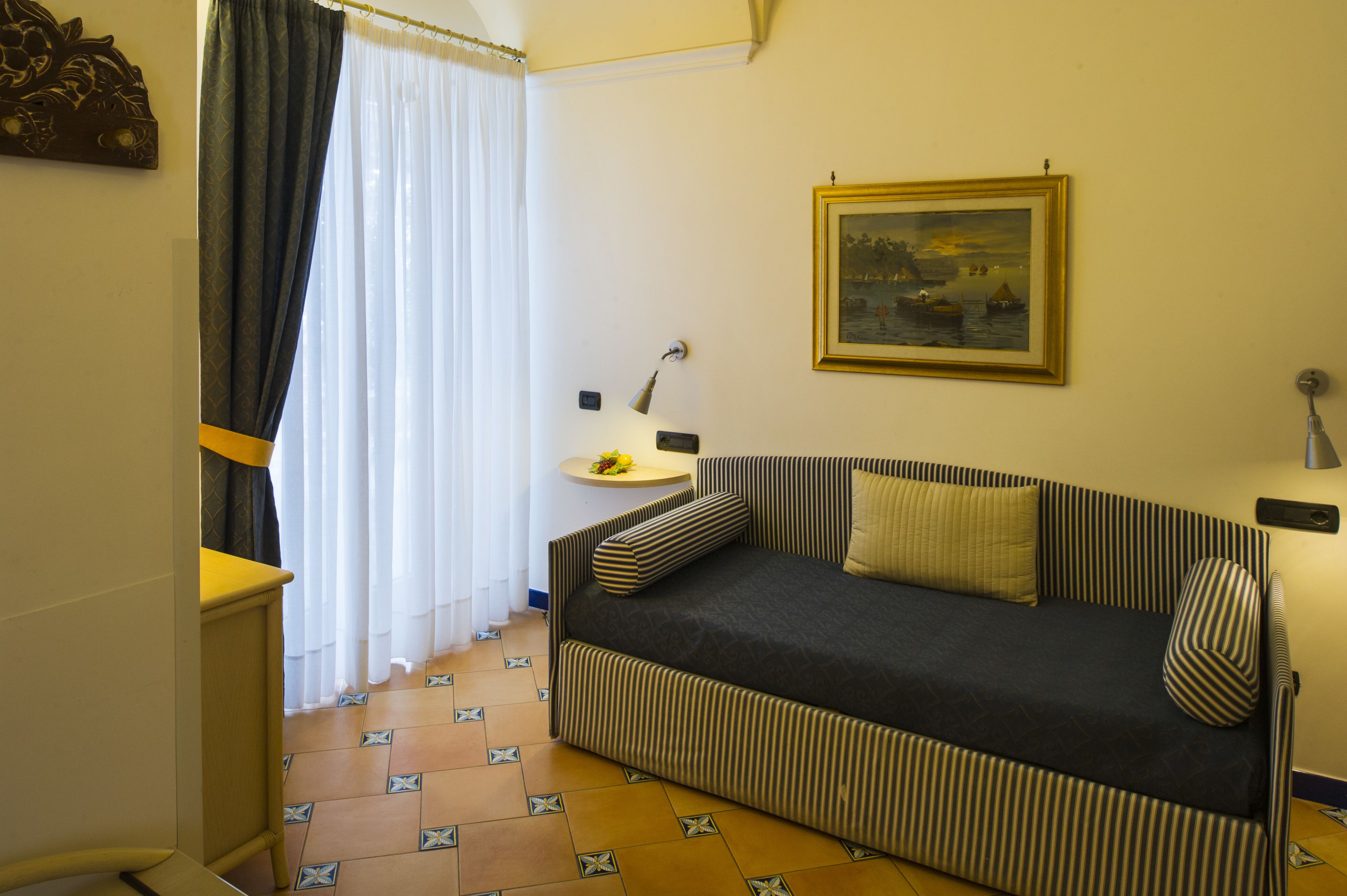 junior suite, sea view (3 people) | living area | flat-screen tv