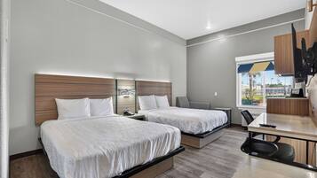 Room, 2 Queen Beds | Premium bedding, desk, laptop workspace, blackout drapes