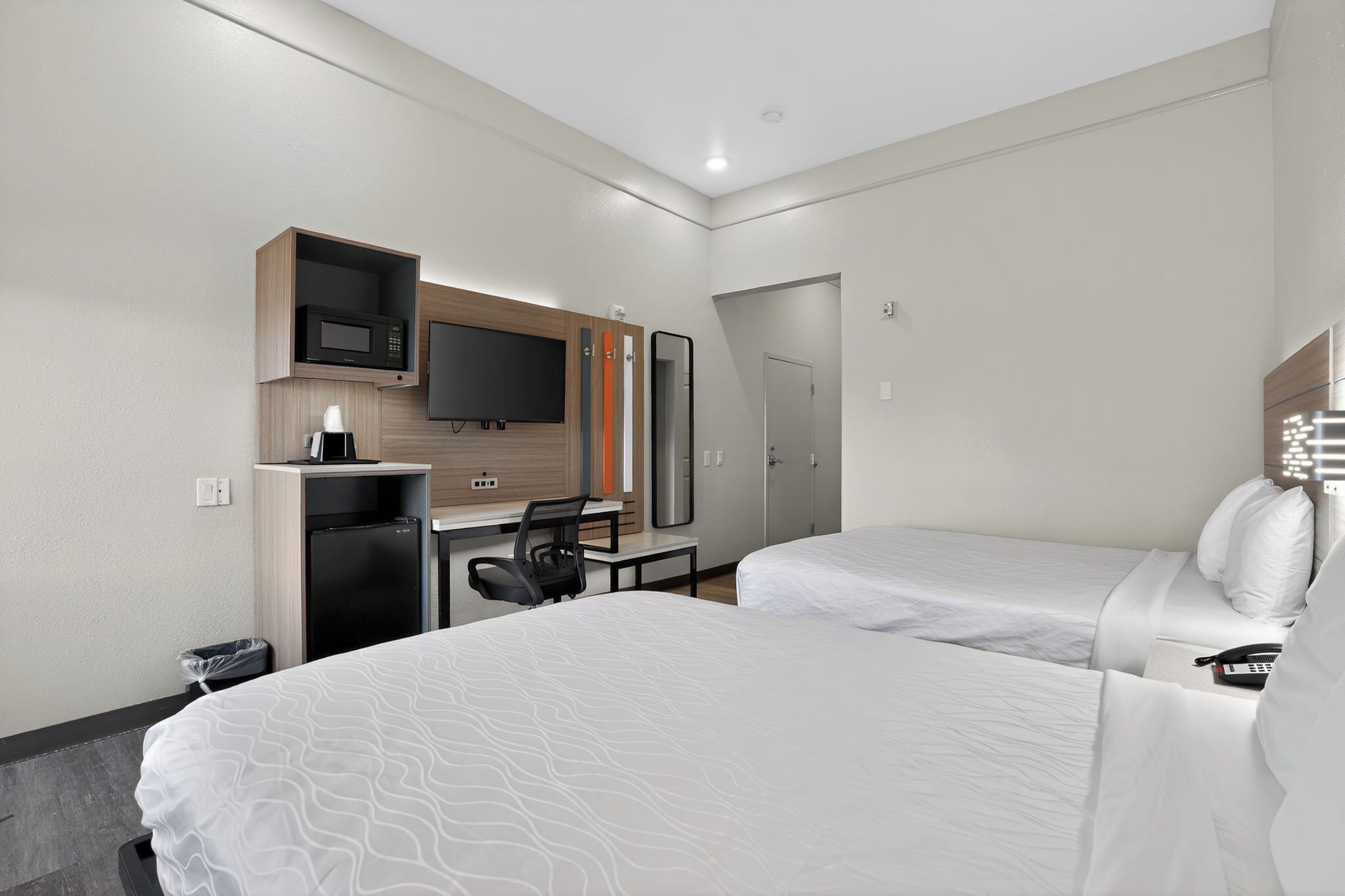 Room, 2 Queen Beds, Accessible | Premium bedding, desk, laptop workspace, blackout drapes