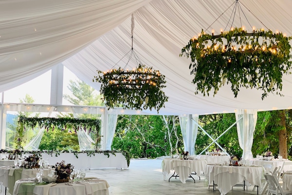 Outdoor wedding area
