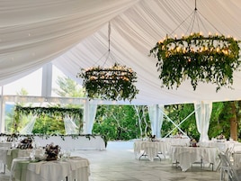 Outdoor wedding area
