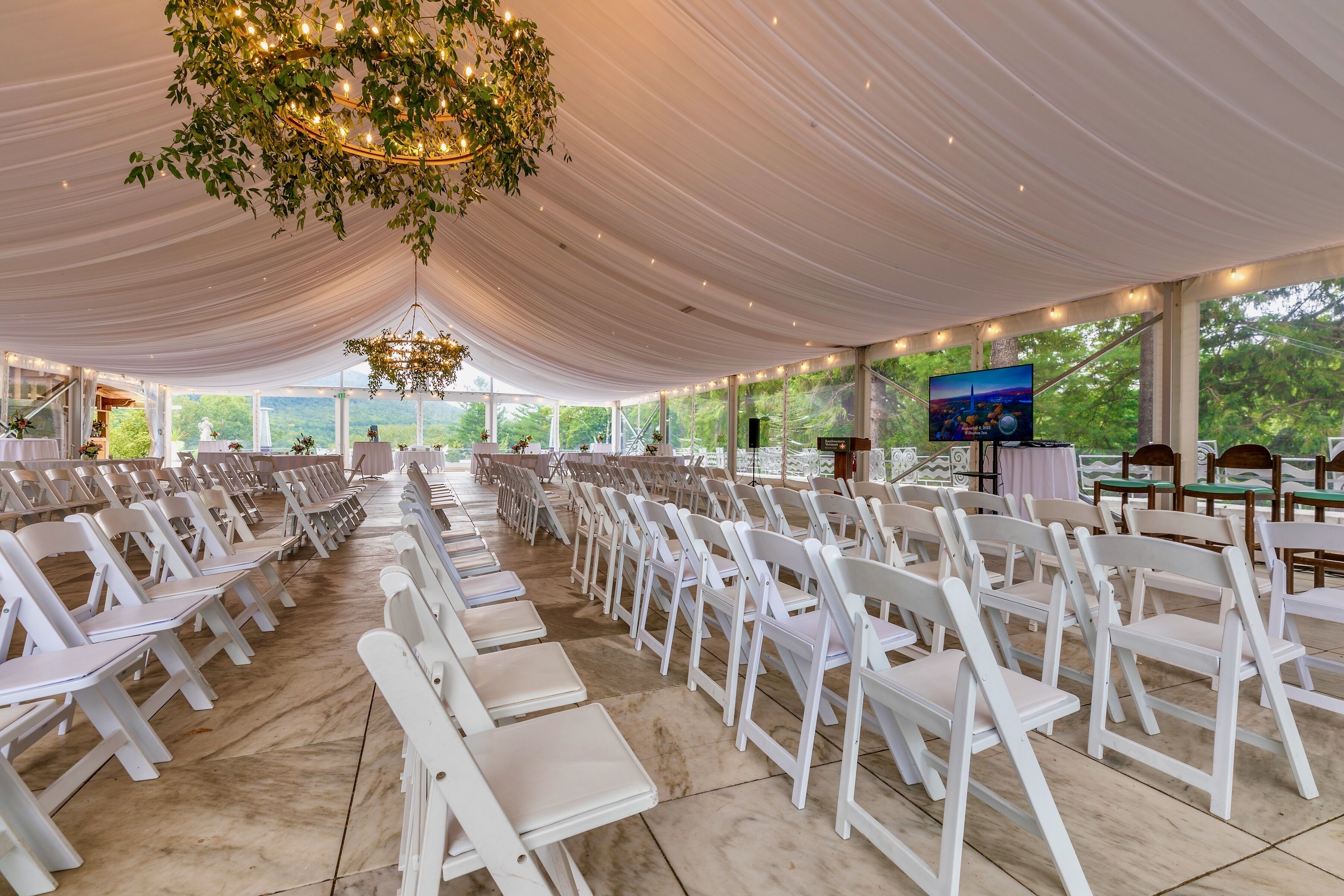 outdoor wedding area