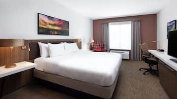 Premium bedding, pillowtop beds, desk, iron/ironing board