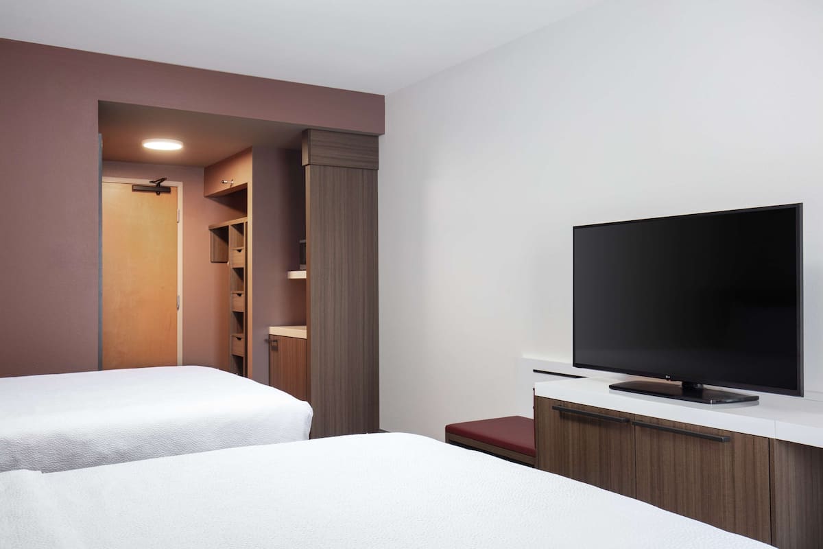 premium bedding, pillow-top beds, desk, iron/ironing board