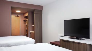 Premium bedding, pillowtop beds, desk, iron/ironing board