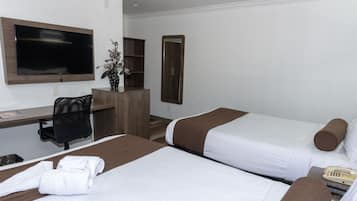 Standard two doubles | Frette Italian sheets, premium bedding, memory foam beds, desk