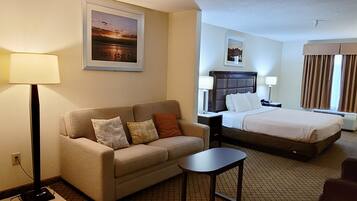 Room, 1 King Bed with Sofa bed | Premium bedding, desk, blackout curtains, iron/ironing board