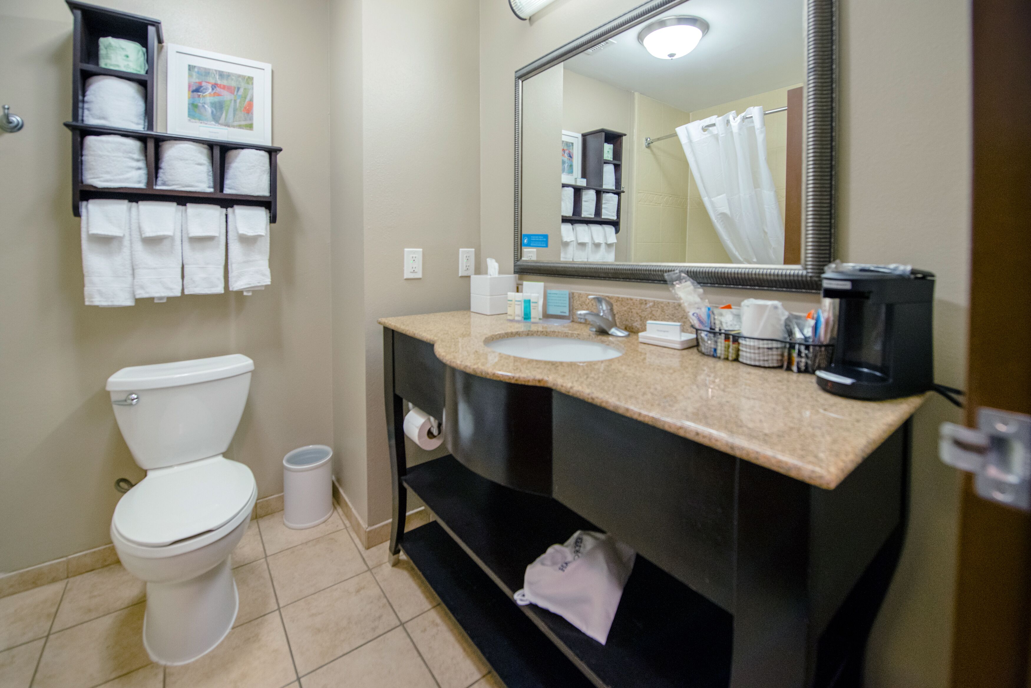 two queen beds non smoking | bathroom | bathtub, hair dryer, towels