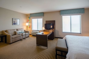 Suite estudio, matrim. grande, no fumad. | Área de sala de estar | Televisión de plasma de 40 pulgadas con canales por cable y televisión