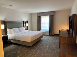 Room, 1 King Bed, Accessible (Mobility & Hearing, 3x3 Shower) | Desk, laptop workspace, blackout curtains, iron/ironing board - Hampton Inn and Suites Dobson (Dobson)