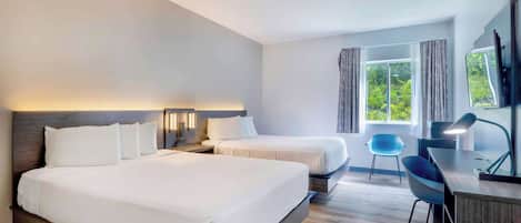 Desk, free WiFi, bed sheets