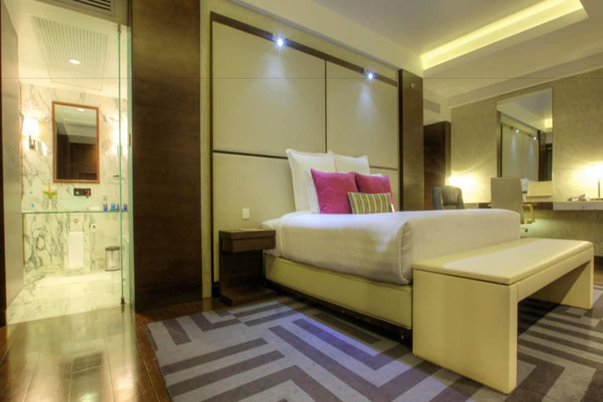 1 slaapkamer, luxe beddengoed, een minibar, een kluis op de kamer